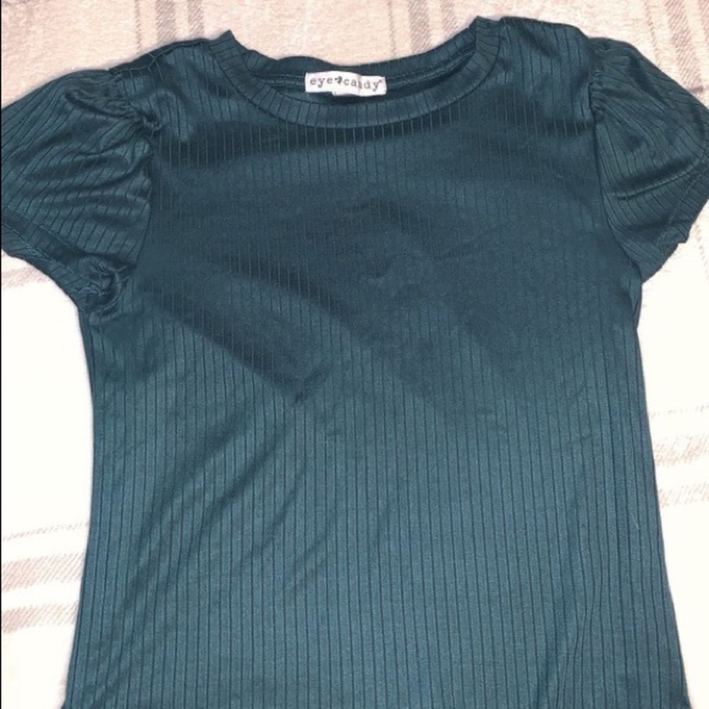 Francesca’s Green Ribbed Top
